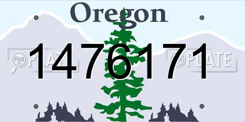 1476171 Oregon License Plate
