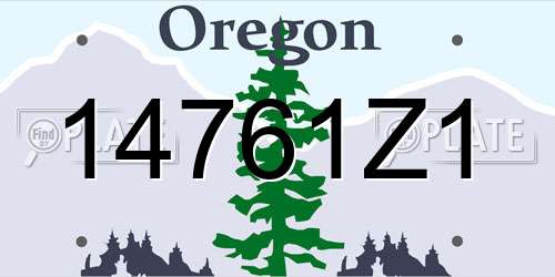 14761Z1 Oregon License Plate