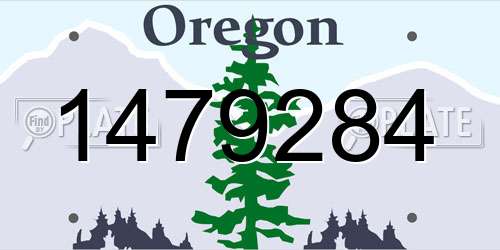 1479284 Oregon License Plate