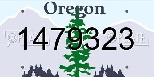1479323 Oregon License Plate