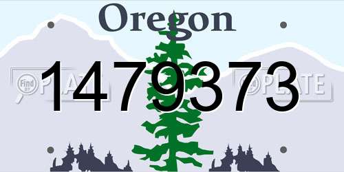 1479373 Oregon License Plate