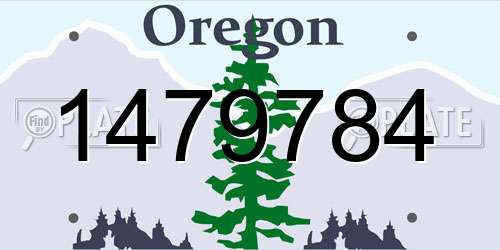 1479784 Oregon License Plate