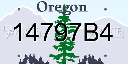 14797B4 Oregon License Plate