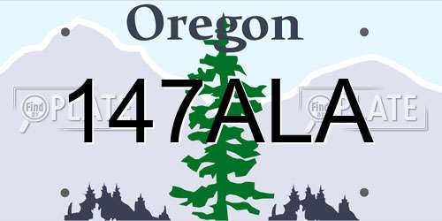 147ALA Oregon License Plate