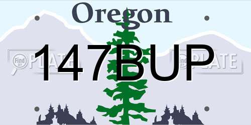 147BUP Oregon License Plate