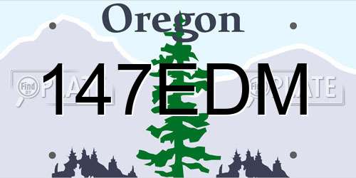 147EDM Oregon License Plate