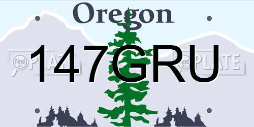 147GRU Oregon License Plate