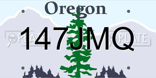 147JMQ Oregon License Plate