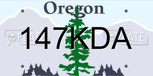 147KDA Oregon License Plate