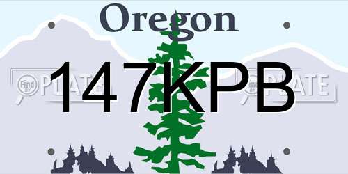147KPB Oregon License Plate