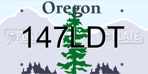 147LDT Oregon License Plate