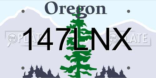 147LNX Oregon License Plate