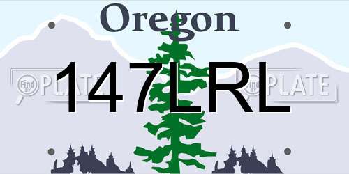147LRL Oregon License Plate