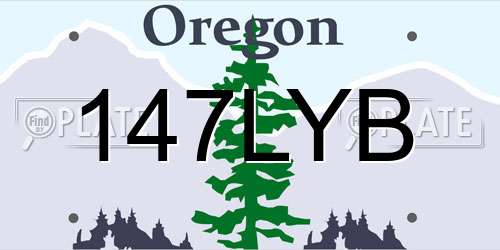 147LYB Oregon License Plate