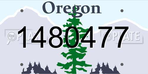 1480477 Oregon License Plate