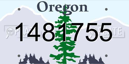 1481755 Oregon License Plate