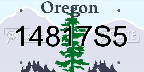 14817S5 Oregon License Plate