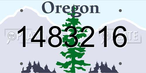 1483216 Oregon License Plate