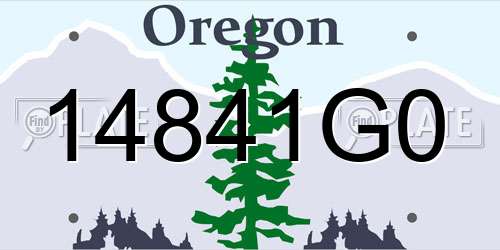 14841G0 Oregon License Plate