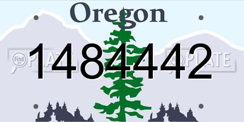 1484442 Oregon License Plate