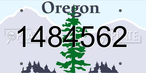 1484562 Oregon License Plate