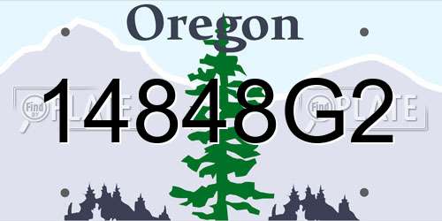 14848G2 Oregon License Plate