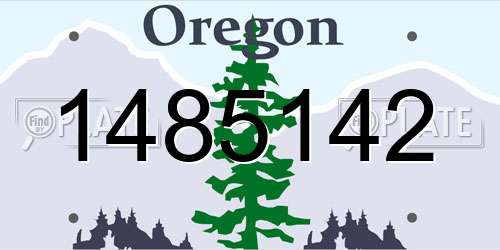 1485142 Oregon License Plate