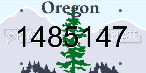 1485147 Oregon License Plate