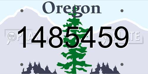 1485459 Oregon License Plate