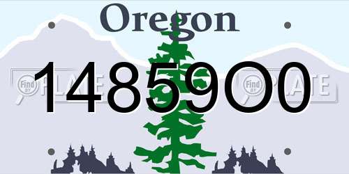 14859O0 Oregon License Plate
