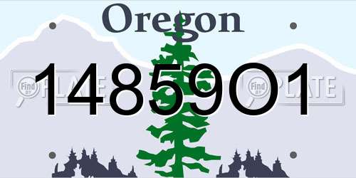 14859O1 Oregon License Plate