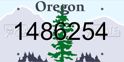 1486254 Oregon License Plate