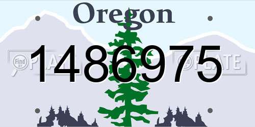 1486975 Oregon License Plate