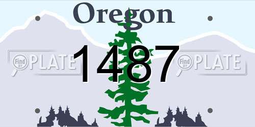 1487 Oregon License Plate