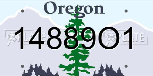 14889O1 Oregon License Plate