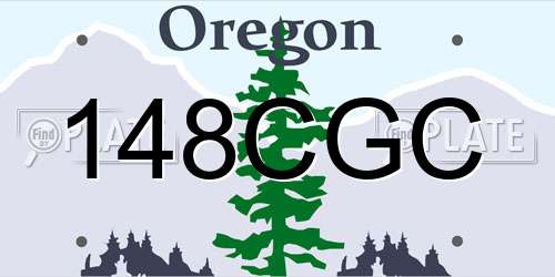 148CGC Oregon License Plate