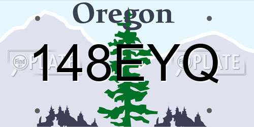 148EYQ Oregon License Plate