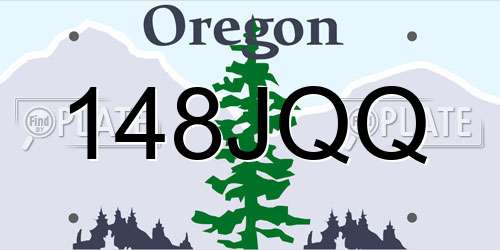 148JQQ Oregon License Plate
