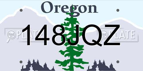 148JQZ Oregon License Plate