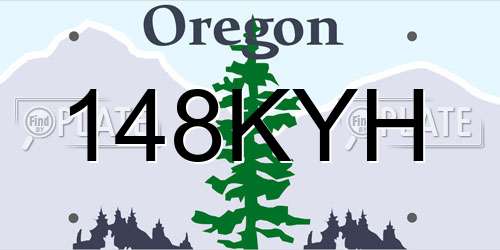 148KYH Oregon License Plate