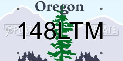 148LTM Oregon License Plate