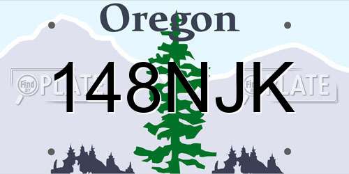 148NJK Oregon License Plate