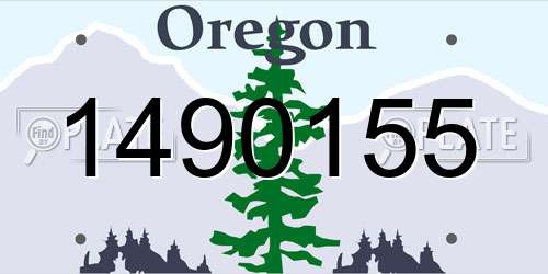 1490155 Oregon License Plate