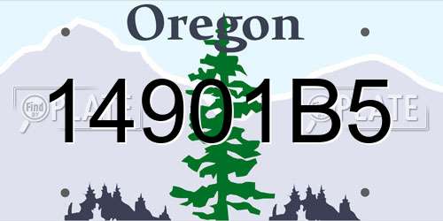 14901B5 Oregon License Plate