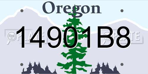 14901B8 Oregon License Plate