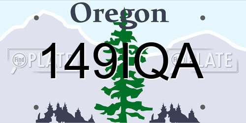 149IQA Oregon License Plate