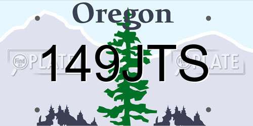 149JTS Oregon License Plate