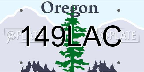 149LAC Oregon License Plate