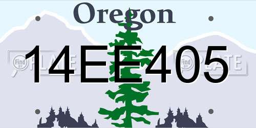 14EE405 Oregon License Plate