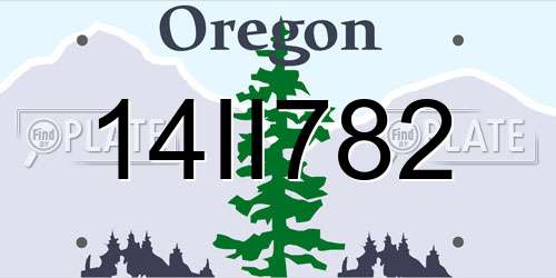 14II782 Oregon License Plate